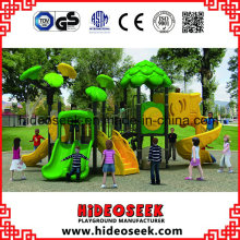 New Design Outdoor Playground Plastic Slide with Swing for Children